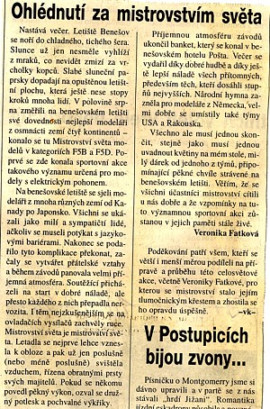 Jiskra 18. 10. 1996