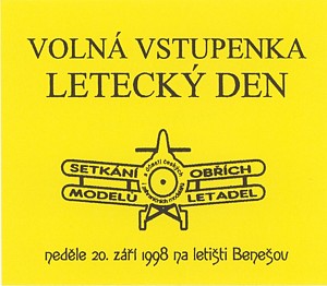 Letecký den 1998 - volná vstupenka