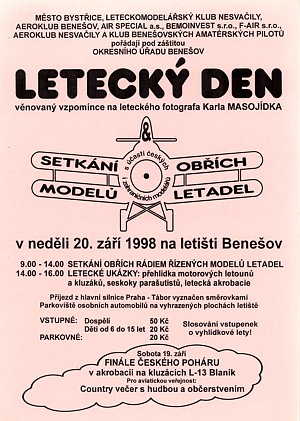 Setkn obch model a leteck den 1998 - plakt